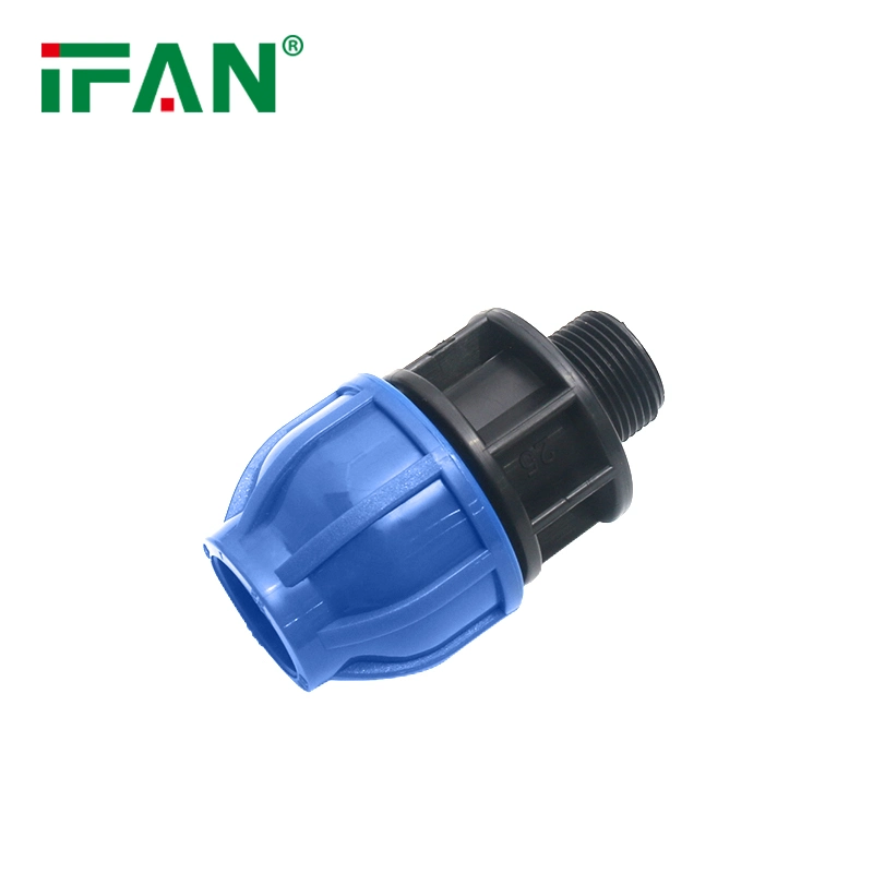 Irrigation HDPE PE PP PVC Pipe Compression Fittings Male Coupling