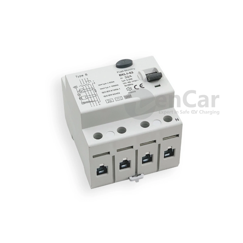 4 Pole 40A 415V RCCB Breaker Electromagnetic Type B 30mA Residual Current Circuit Breaker