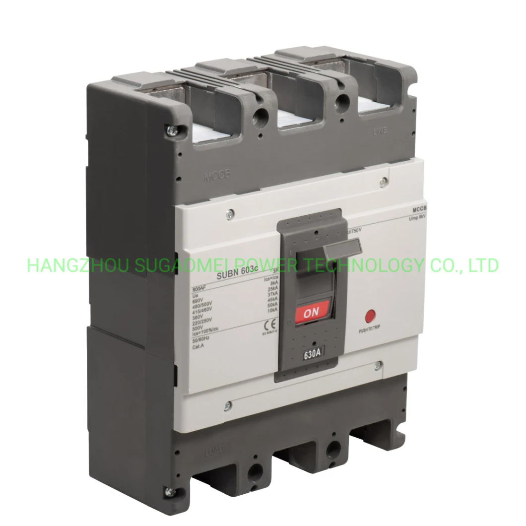 Subn603c 3p MCCB Thermal Magnetic Moulded Case Circuit Breaker 500A 600A 630A