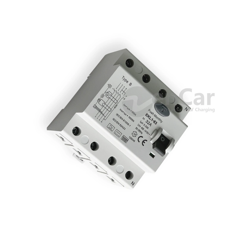 4 Pole 40A 415V RCCB Breaker Electromagnetic Type B 30mA Residual Current Circuit Breaker