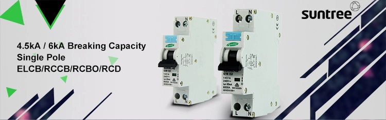 Single Pole RCCB and RCBO Residual Circuit Breaker with SAA