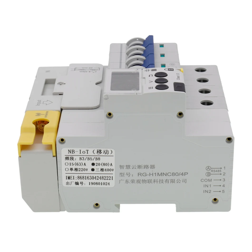 Overload Short Circuit Over Voltage Real-Time Reporting and Warning Circuit Breaker