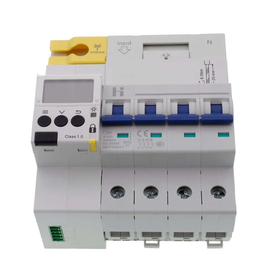 Overload Short Circuit Over Voltage Real-Time Reporting and Warning Circuit Breaker