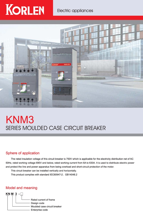 Moulded Case Circuit Breaker MCCB 3p 160A-1600A Magnetic /Electronic Adjustable Type