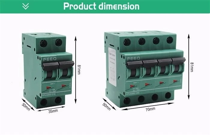 Photovoltaic Single Phase MCB 1 Pole DC Circuit Breaker