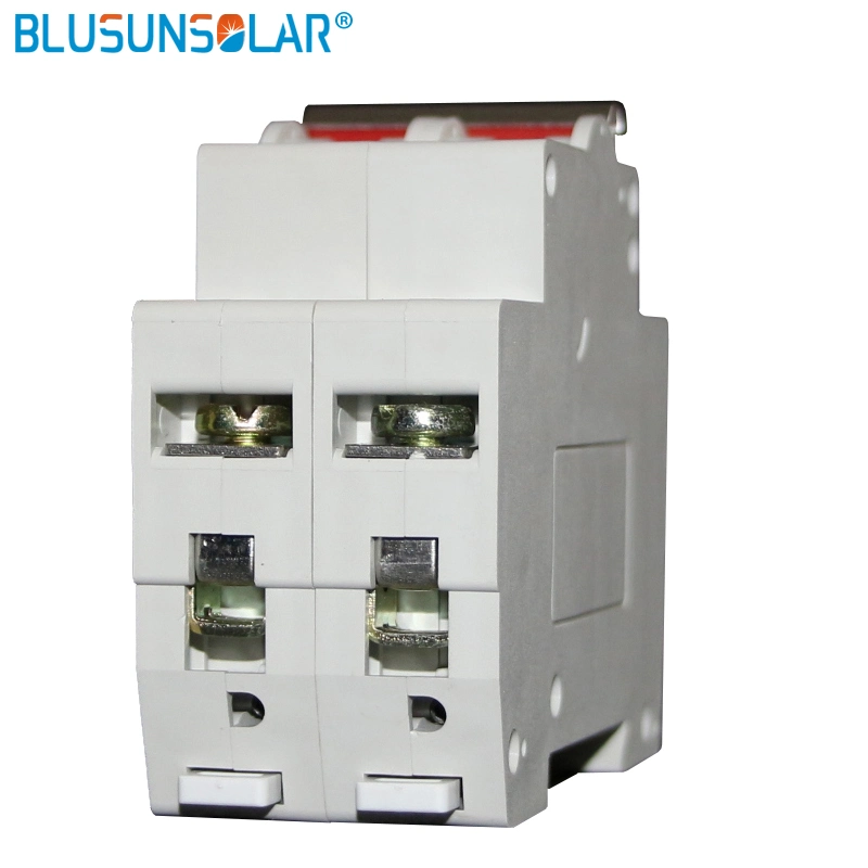 2p 500V 63A DC Circuit Breaker MCB for for Solar Photovoltaic System DIN Rail Mount