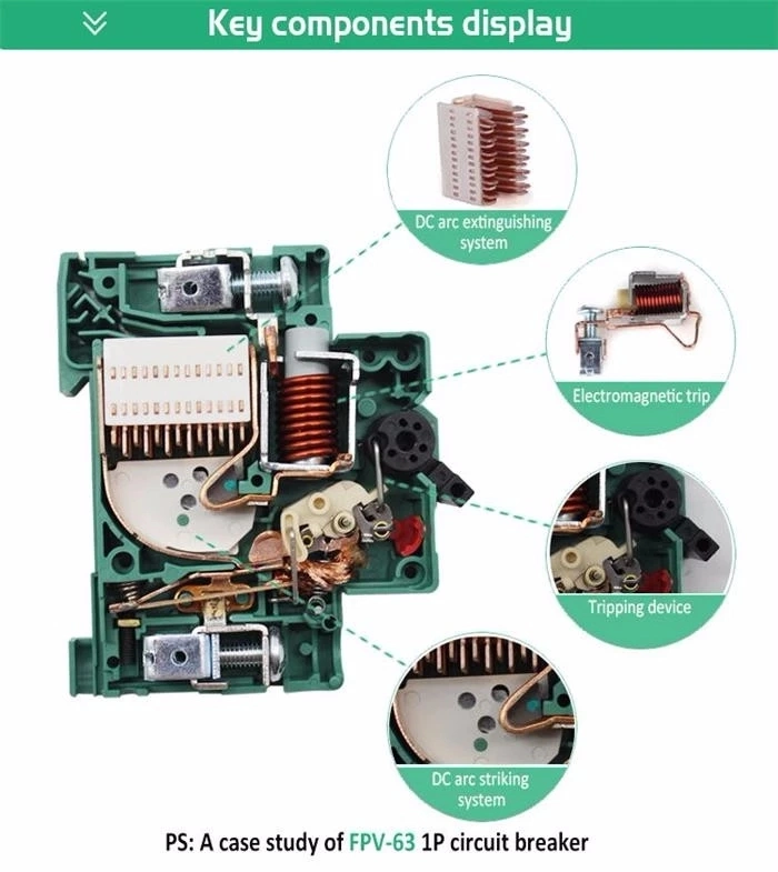 Photovoltaic Single Phase MCB 1 Pole DC Circuit Breaker