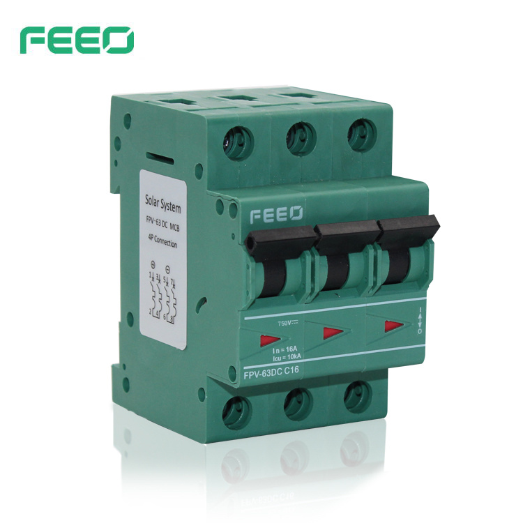 PV Application 250V Single Pole MCB DC Circuit Breaker (FPV-63)