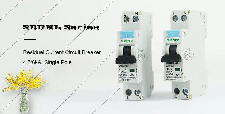 6ka Single Pole RCBO Residual Current Circuit Breaker Device 32 AMP Type B RCCB RCD Price