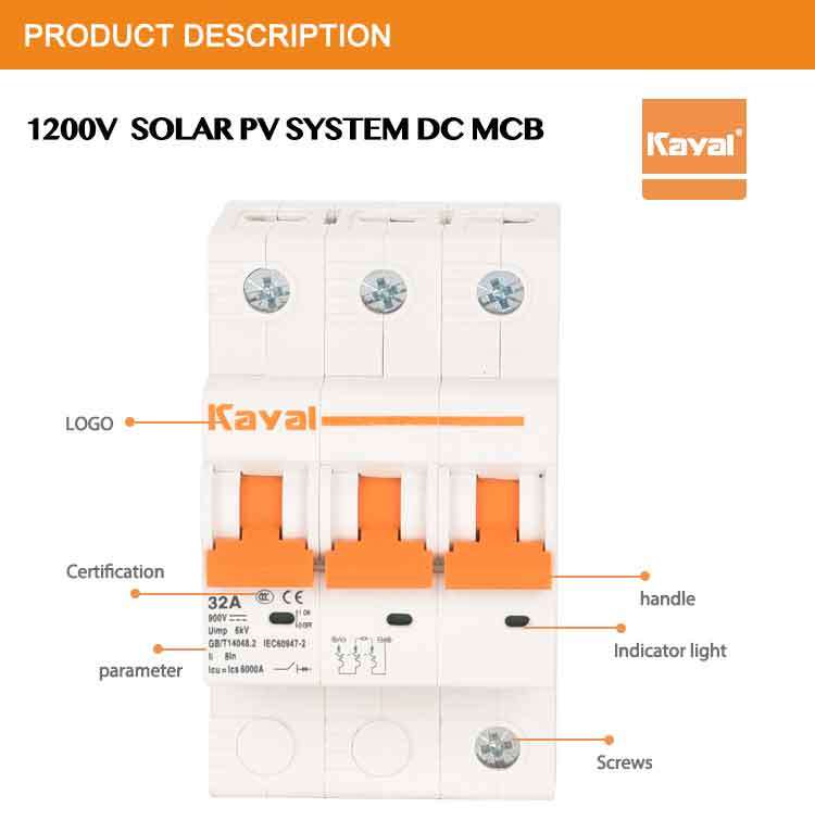 Kayal Hot Sale High Quality Mini Circuit Breaker 5-60A MCB 1p 2p 3p 4p