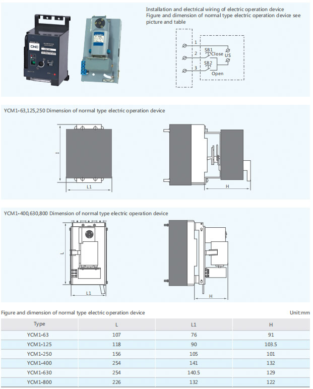 Ycm1-2p, 3p, 4p Molded Case Circuit Breaker (hyundai MCCB breakers)