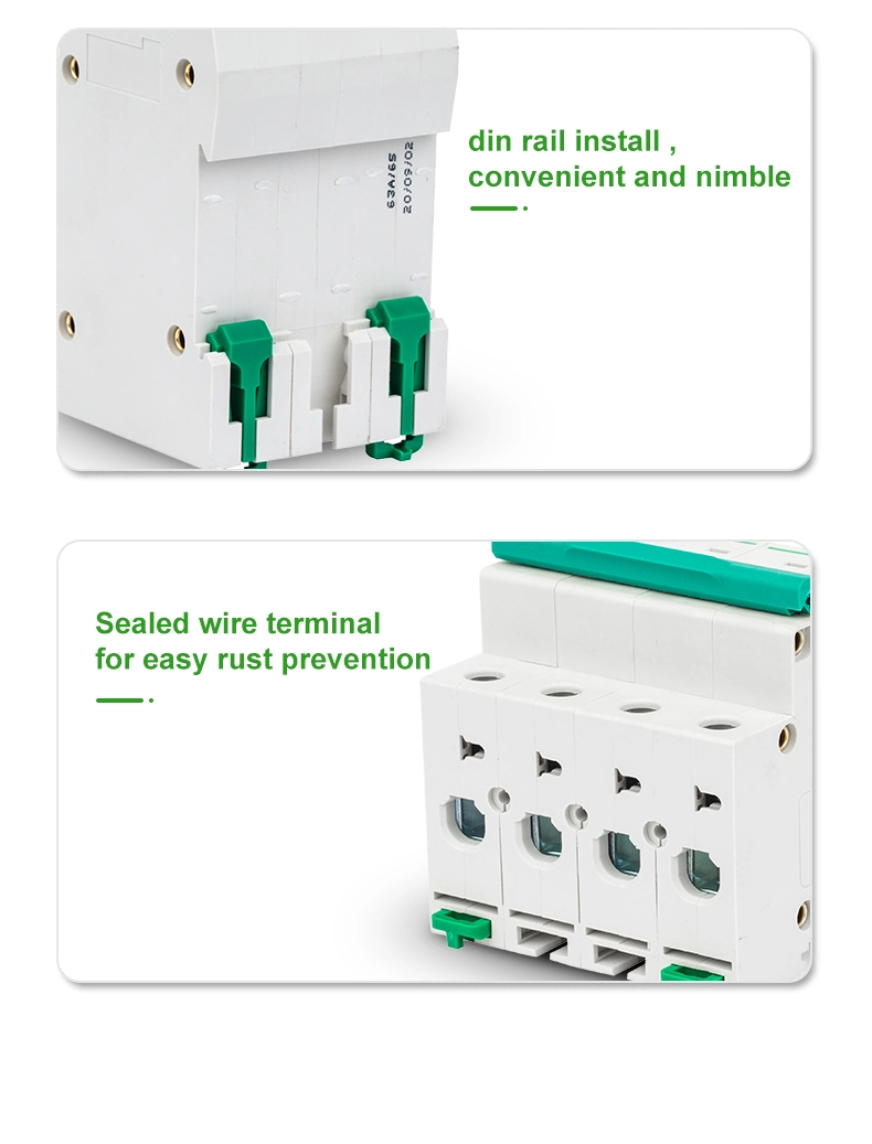 Suntree Scb8-63 3 Phase Circuit Breaker Types Home Use Safe AC Circuit Breaker 220V/400V