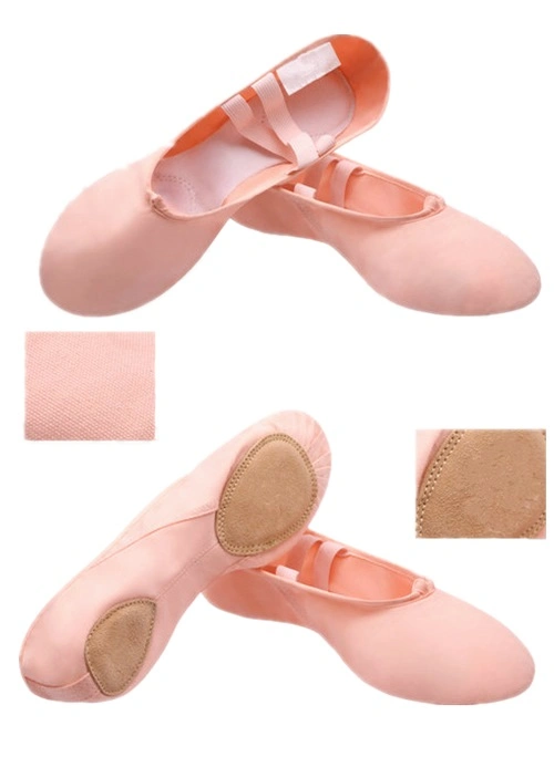 Double Canvas Split-Sole Ballet Split Suede Sole Canvas Casual Slippers Cheap Ballet Shoes