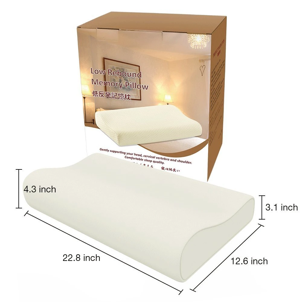 Amazon Hot Sale Wave Memory Foam Pillow Custom Memory Foam Bed Pillow