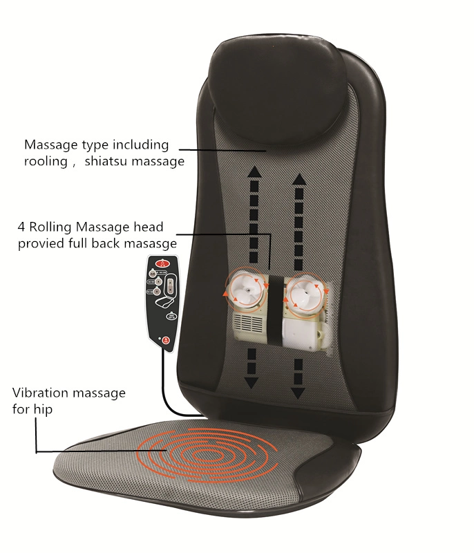 3D Vibrating Seat Cushion Shiatsu and Knead Back Massage Cushion