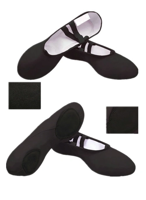 Girls Ballet Dancing Shoes Soft Canvas Split-Sole Ballet Shoes Comfortable Breathable Practice Shoes for Women
