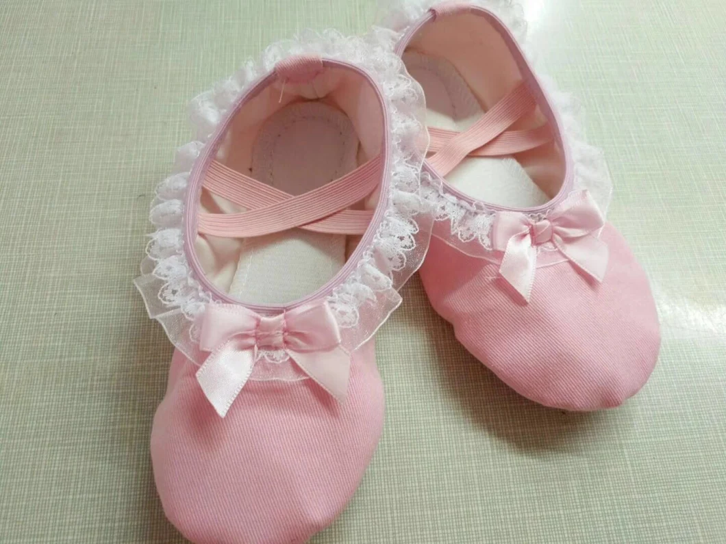 Pink Wholesale Ballet Shoe Worldwide Canvas Ballet Shoes Canvas Split Sole Ballet Flat Shoes