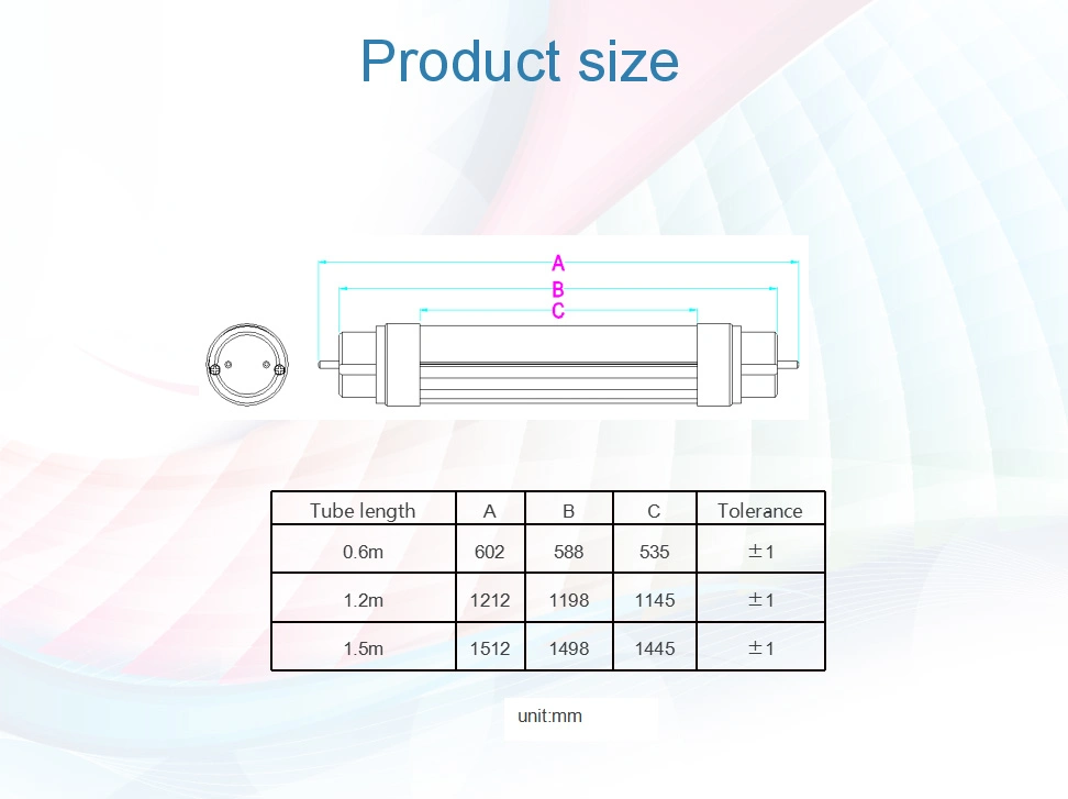 LED Circular Tube Factory Direct Sales LED T8 Tube Lamp 100-180LMW for Option