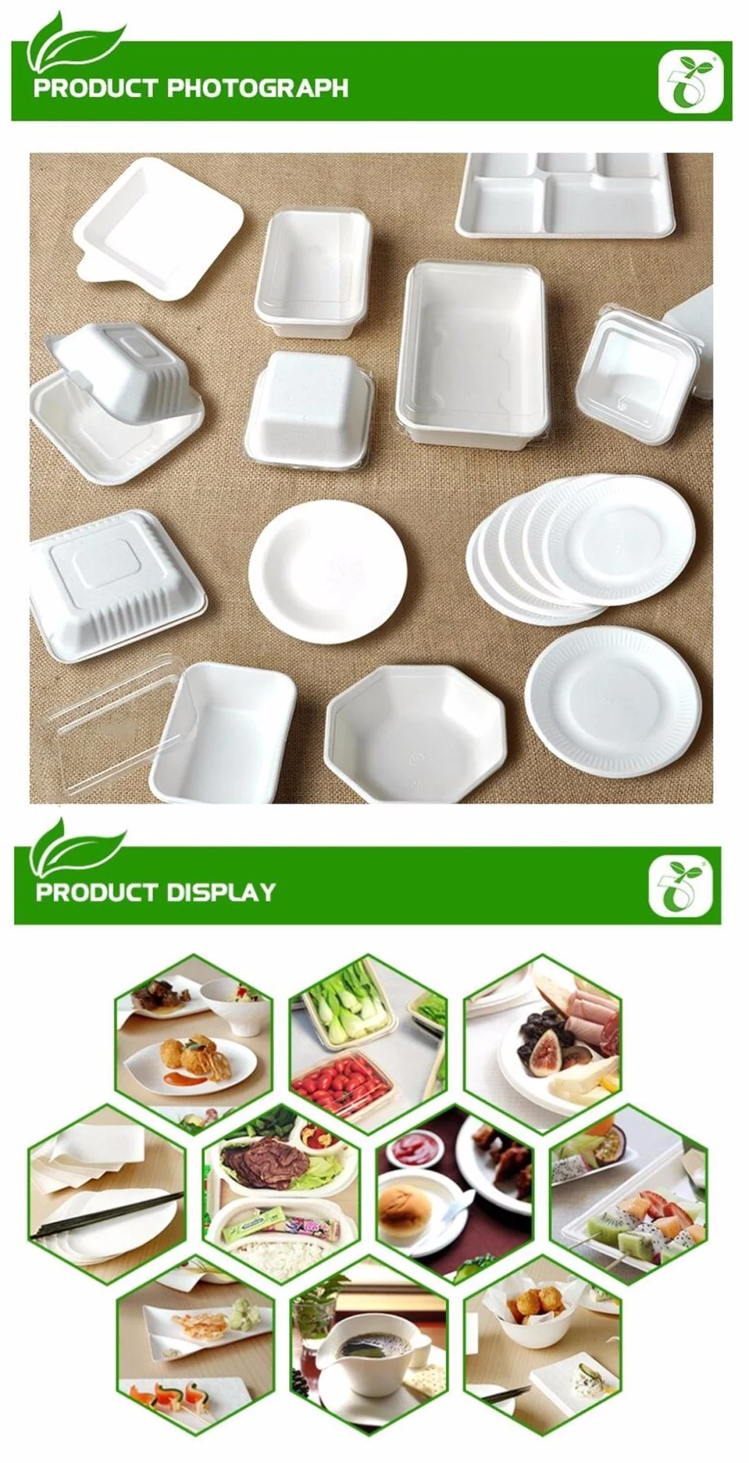 Pulp Meal Box Pulp Tableware Degradable Meal Box Soup Bowl Pulp Round Soup Bowl