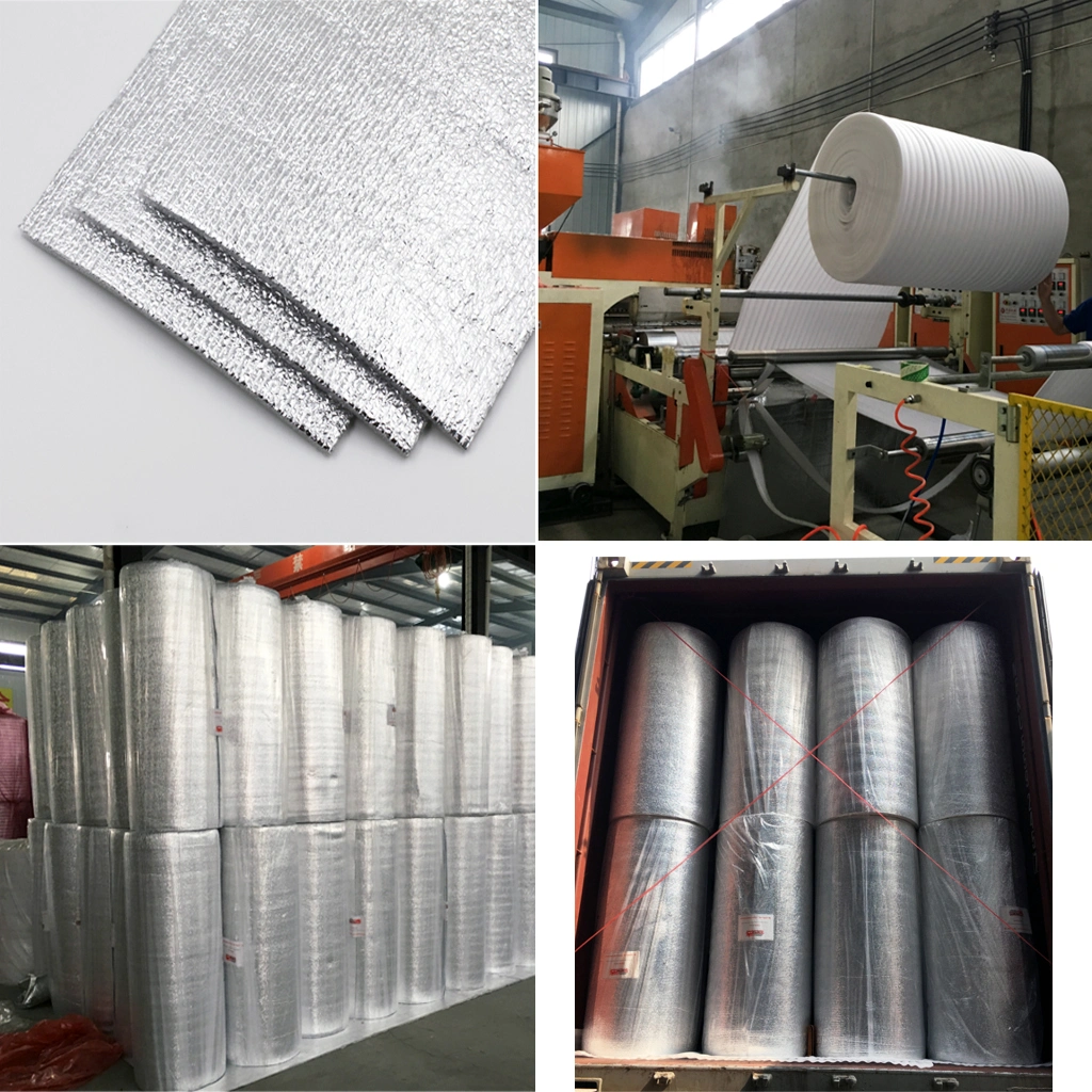 Thermal Reflective Woven Fabric Aluminium Foil Laminated White Poly Air Bubble Insulation