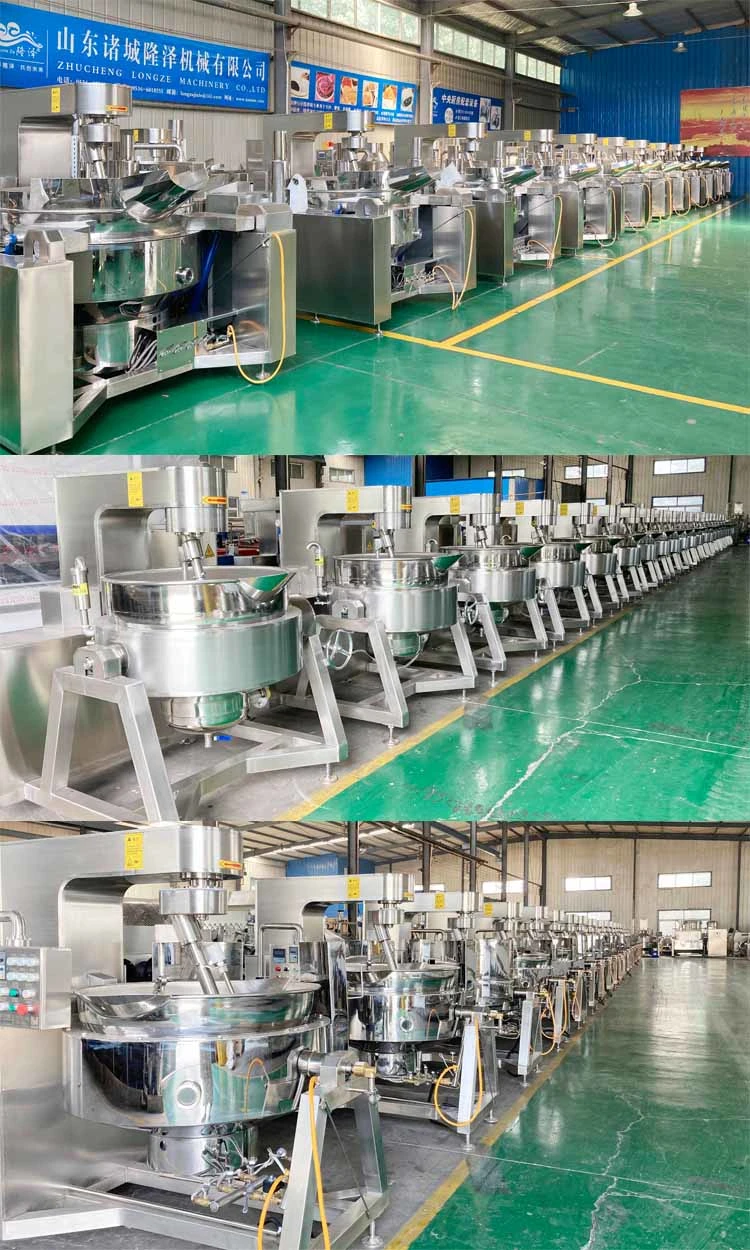 Industrial Automatic Vegetable Gas Electric Tomato Paste Processing Machine Price Steam Jacketed Kettle Gas Cooking Kettle