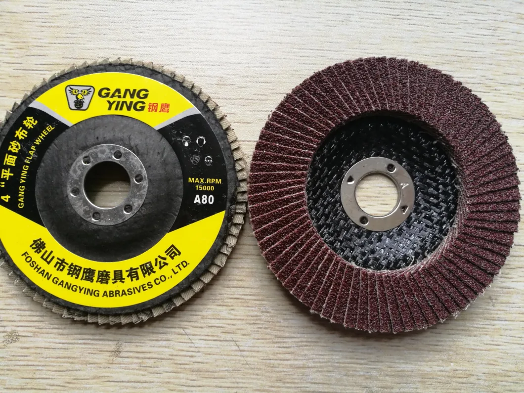 100*16mm Economic Red Aluminum Oxide Abrasive Flap Disc-Cloth Polishing Wheel