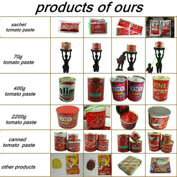 Tomato Paste Production Line 70g Tomato Paste Import Tomato Paste