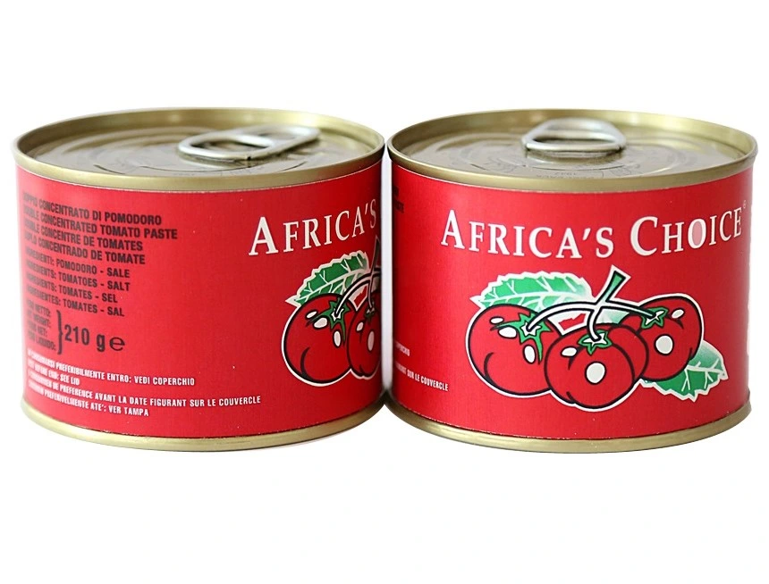 Hotsell Double Concentrate Tomato Paste in Tins and Cans 210g Manufacturer Factory Price