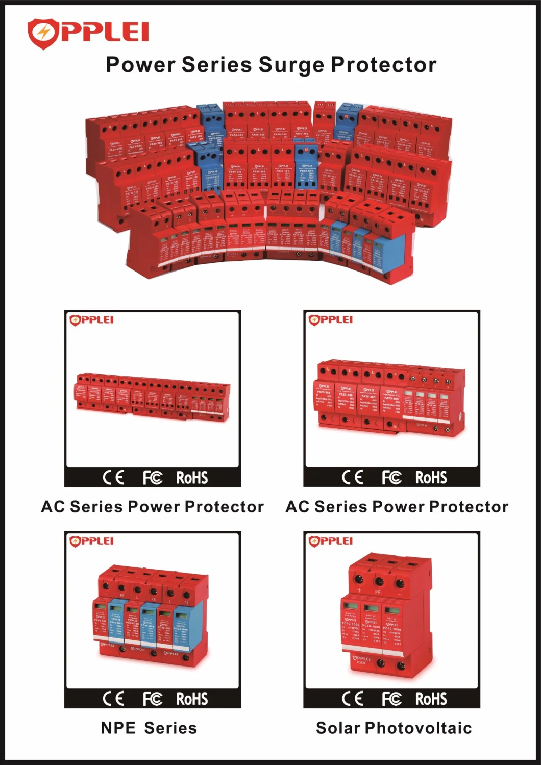 Class D AC Power Three Phases Imax 20ka Surge Suppressor