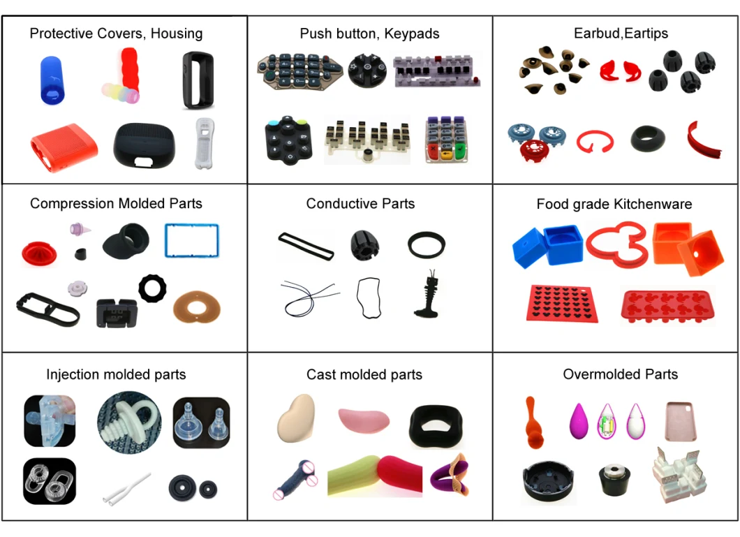 OEM Manufacturer Customize Molded Silicone Rubber Microphone Noise Filter Covers