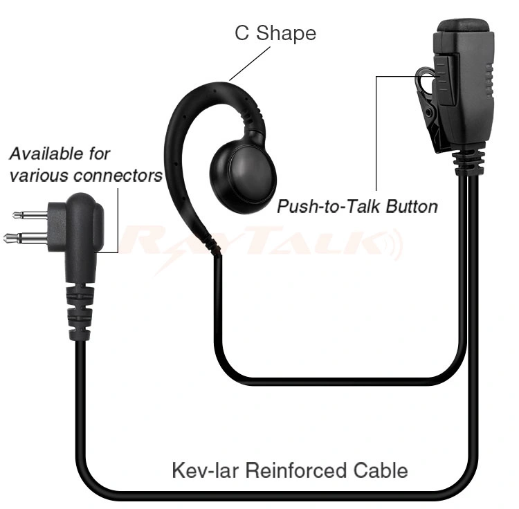 Earhook Mic Earpiece Noise Cancelling for Pkt-23 Radio