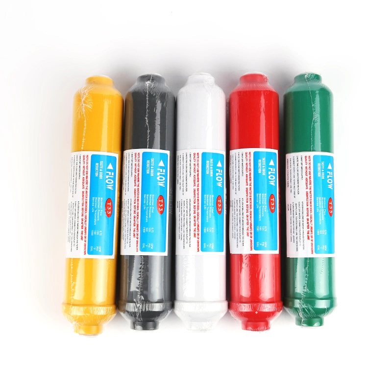 Small T33 K33 Inline Multi-Functional Pre Post Water Inline Alkaline Water Filter Cartridge