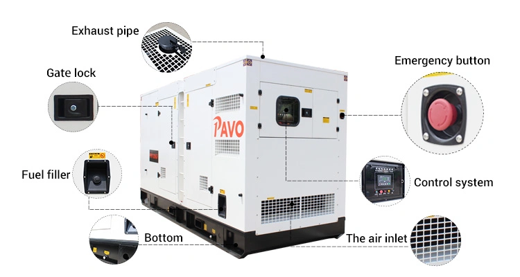 Powered by Cummis 625kVA/500kw Low Noise Diesel Engine Generator Set Pavo Alternator with Ce