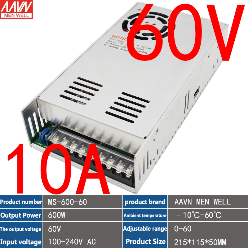 600W High Power DC Transformer 60V 10A DC Industrial Switching Power Supply Motor Monitoring Power Supply