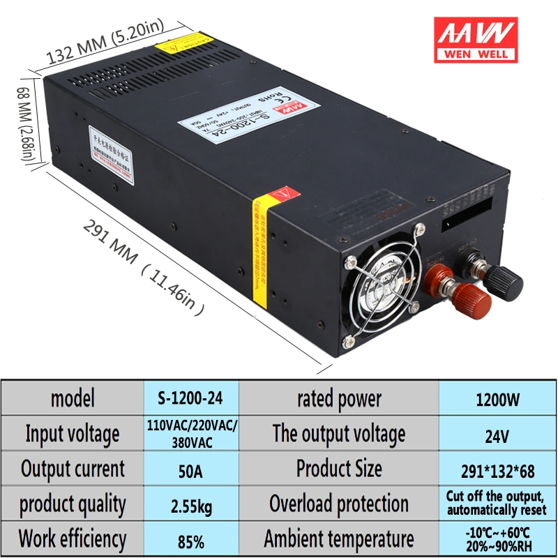 AC 380V-DC 5V100A Switching Power Supply High-Power LED Power Supply