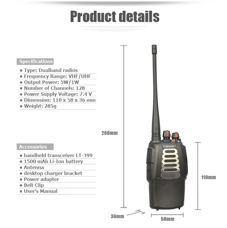 VHF/UHF Amateur Radio Lt-399 Ham Radio