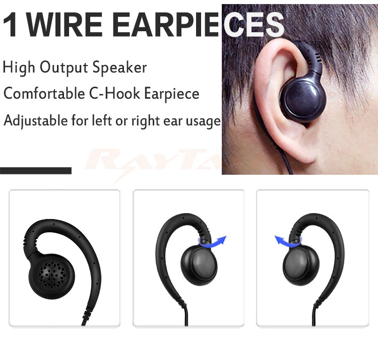 Earhook Mic Earpiece Noise Cancelling for Pkt-23 Radio