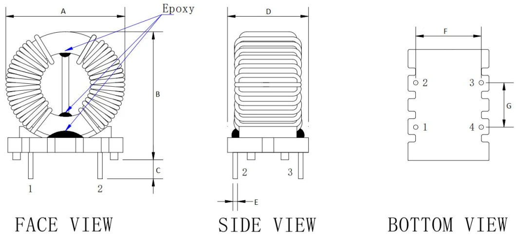 Toroidal Bobbin Core Inductor Ferrite Choke Coils/ Toroid Ferrite Choke Core Line Inductor