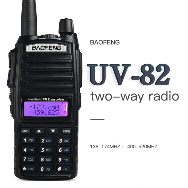 Hot Selling Ham Radio Baofeng UV-82 Mobile Two Way Radio Handheld Walkie Talkie