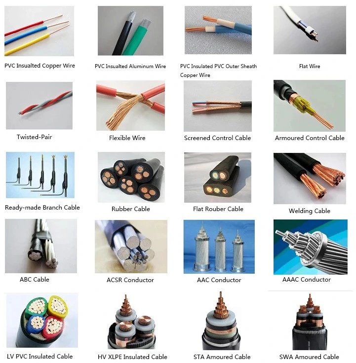 Flat Electrical Wire Power Cable 4 Core Flat Electrical Wire