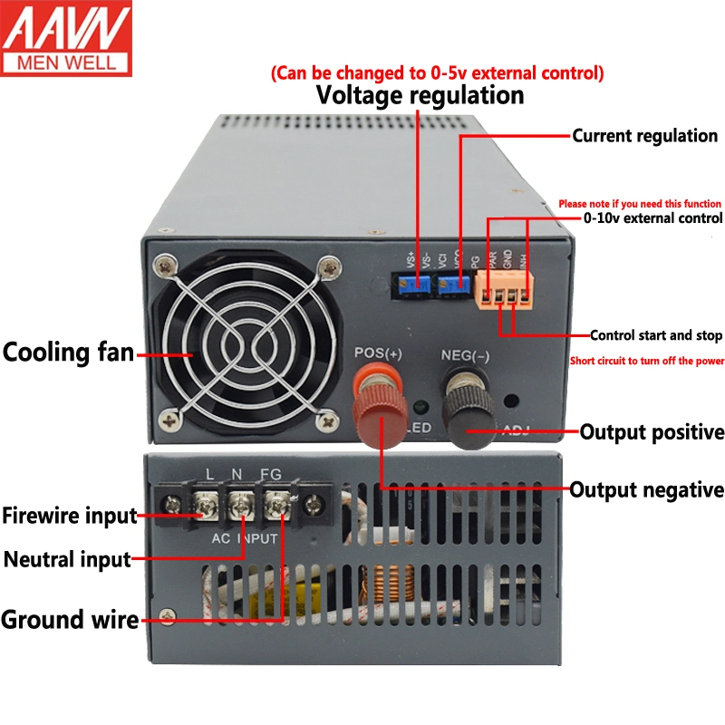 110V Switching Power Supply 9A 1000W High Power DC Transformer Regulated Power Supply