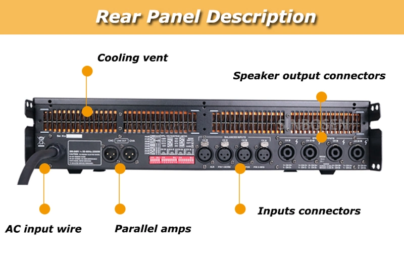 Professional Amplifier Class D Power Amplifier Fp8000q DJ Amplifier Professional Amplifier Power