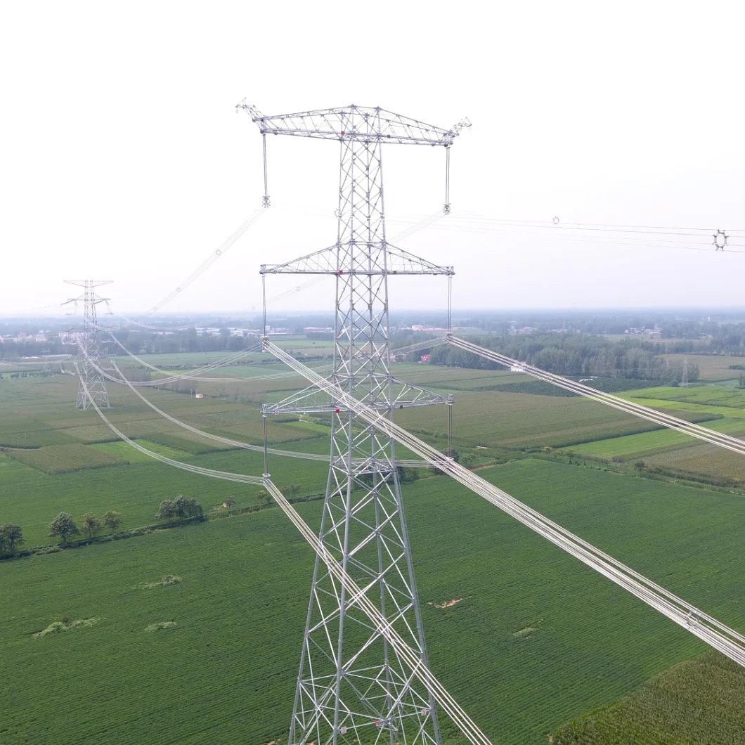 800kv Uhv DC Transmission Line Angle Steel Electric Power Steel Pole Towers