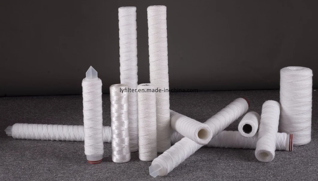 Stainless Steel Core PP Absorbent Cotton Thread String Wound Element Power Plant Filter Cartridge
