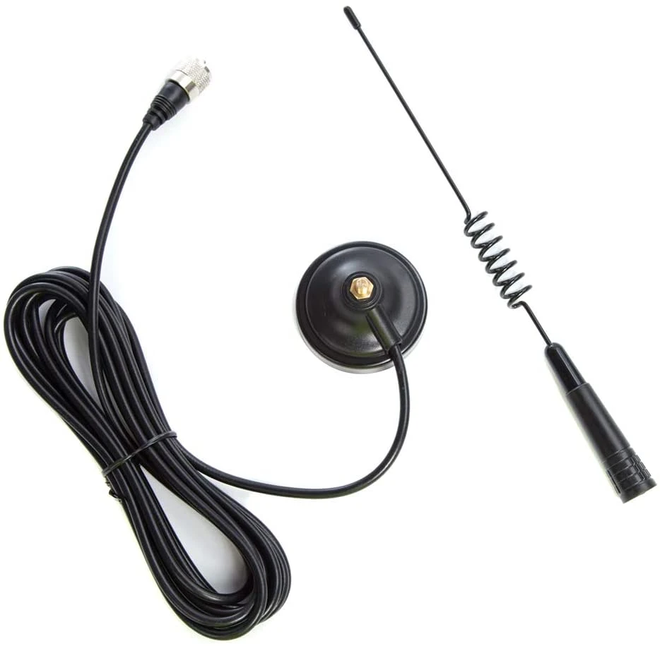 CB Antenna 14 Inch for Handheld CB Radio 27 MHz Antenna Full Kit Small Mount Pl-259 Connector Mobile/Car Radio Antenna Equipped with BNC to So-239 Adapter