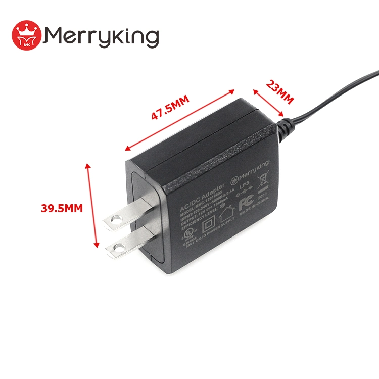 Merryking 110V AC Input DC 9V Output Power Supply AC DC Adapter 9V 1A Power Adaptor