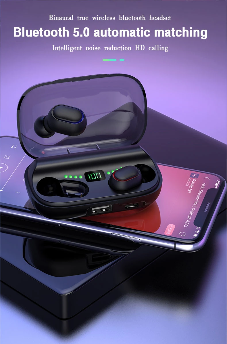 Wholesale Tws Wireless Stereo Mini in Ear Buds Magnetic Noise Canceling HiFi Sport Bluetooth Earphone