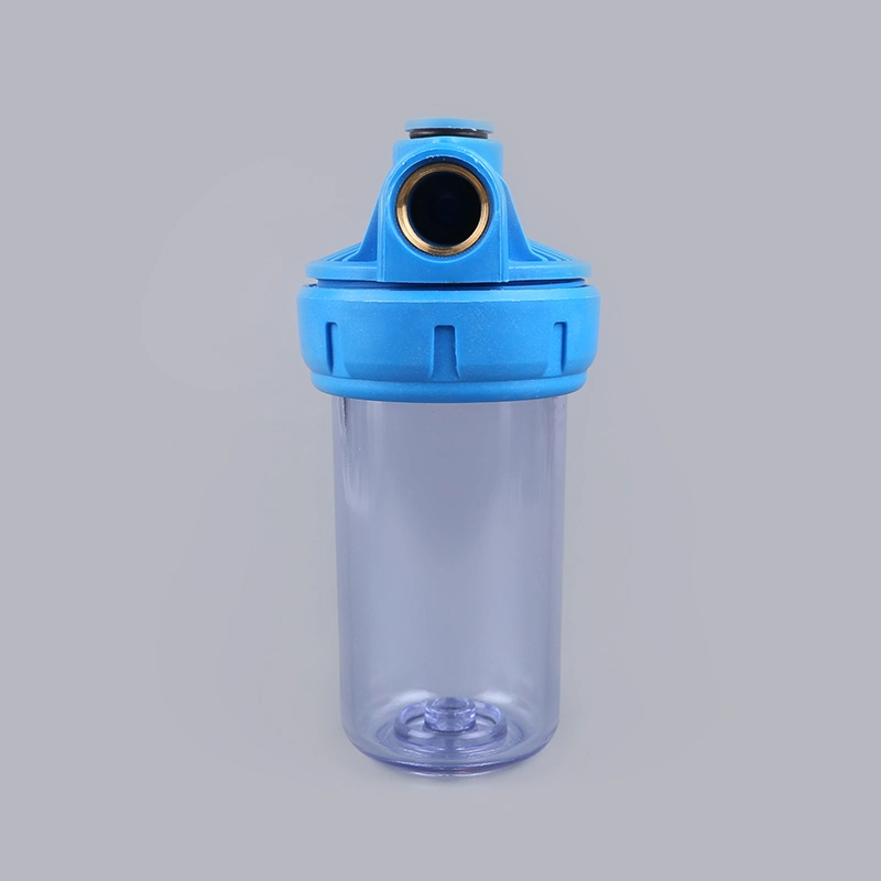 Small 5 Inch Transparent Water Filter Bottle with Wire-Wound Filter Element
