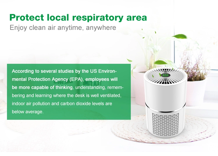 Bedroom Ionizer HEPA Filter Low Noise Air Purifier