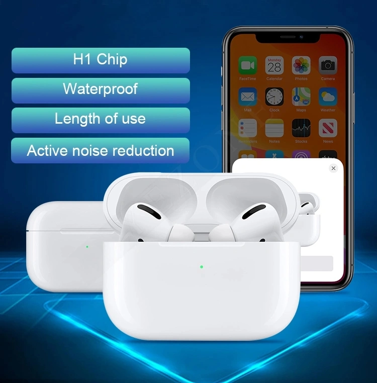 1: 1wireless Earbuds with Rename GPS Optical Sensor Active Noise Reduction for Air Pods PRO